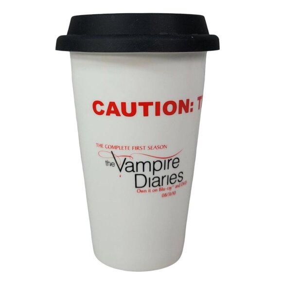 Comic Con TV Travel Mug Vampire Diaries V Human Target 2010 Silicone Lid 12oz - Picture 2 of 10